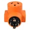 Ac Works Plug Adapter, 10-50R, L14-30P, 10-50P, L14-30P, 0 ft., Orange WDL14301050 - alternate 5